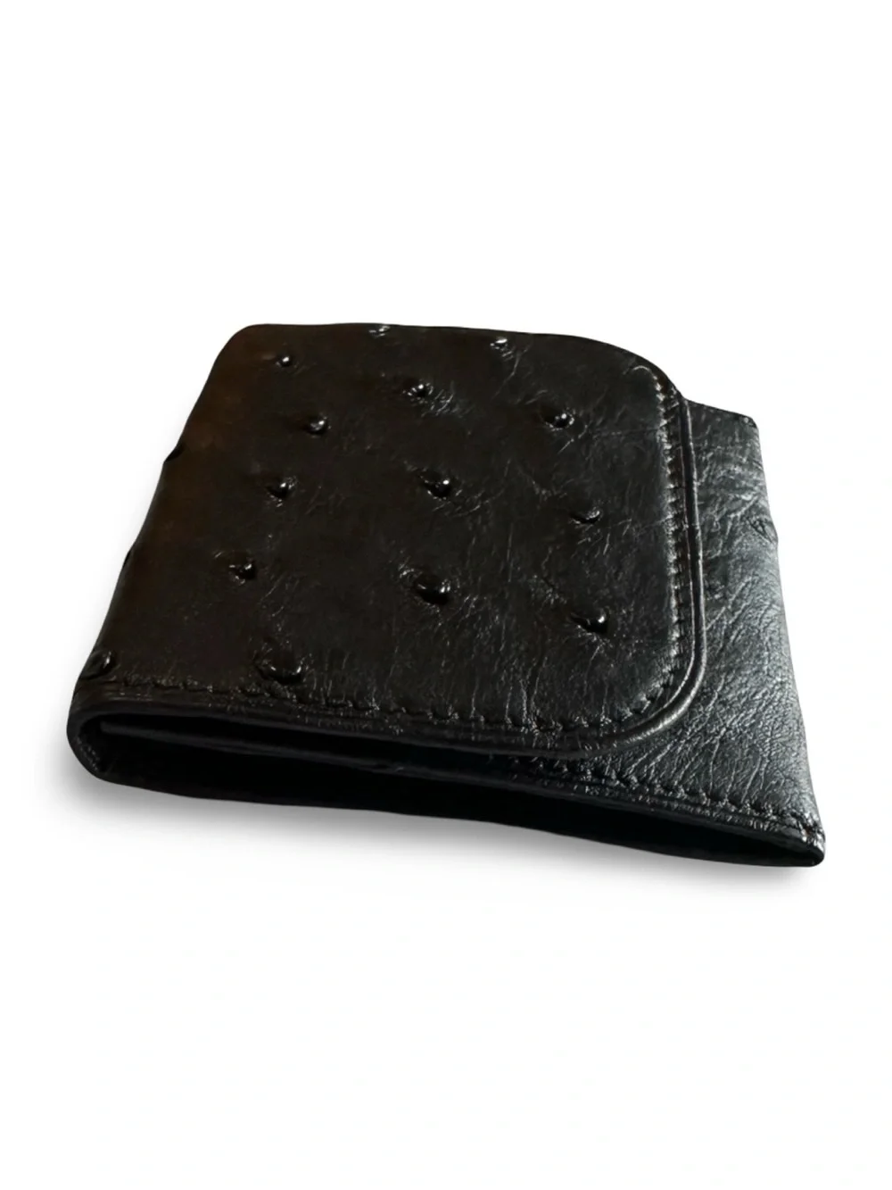 Ostrich NWT leather Mini Wallet Coins/Cash Unisex